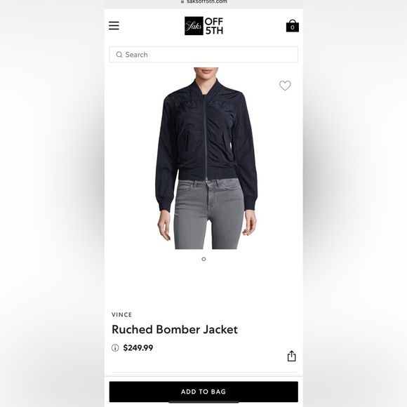 VINCE scrunched, bomber jacket. Black EUC - Picture 2 of 12